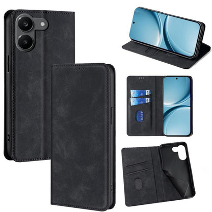 Skin Feel Magnetic Leather Phone Case, For Redmi A7 Pro 171mm / Poco C85x 5G, For Redmi Turbo 5 Max 5G / Poco X8 Pro Max 5G, For Redmi Turbo 5 5G / Poco X8 Pro 5G, For Redmi Note 15 Pro 4G Global 163.2mm, For Redmi A5 4G 171.7mm, For Redmi Note 14S 4G ...