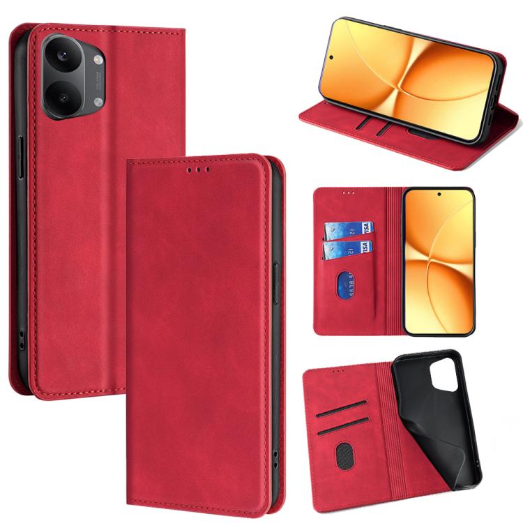Skin Feel Magnetic Leather Phone Case, For Redmi A7 Pro 171mm / Poco C85x 5G, For Redmi Turbo 5 Max 5G / Poco X8 Pro Max 5G, For Redmi Turbo 5 5G / Poco X8 Pro 5G, For Redmi Note 15 Pro 4G Global 163.2mm, For Redmi A5 4G 171.7mm, For Redmi Note 14S 4G ...