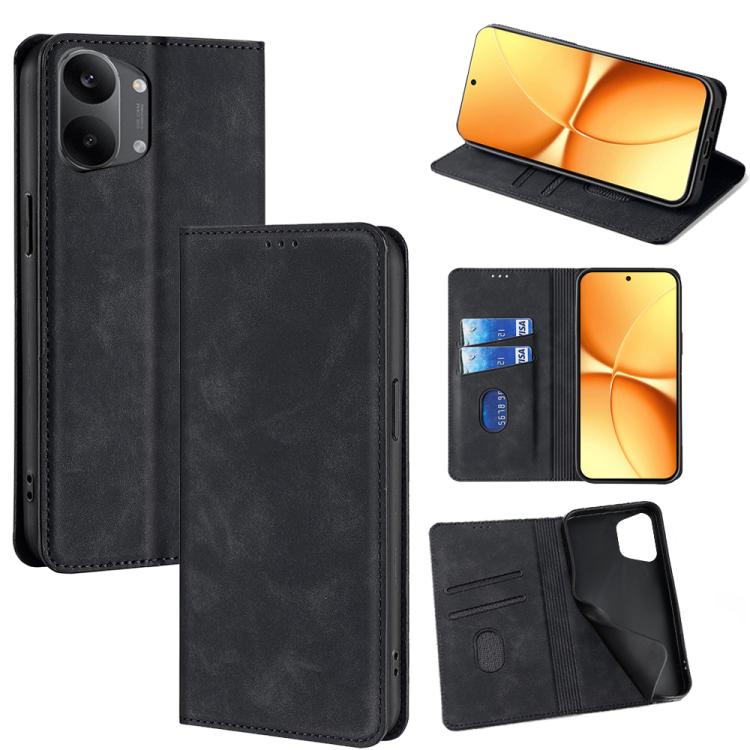 Skin Feel Magnetic Leather Phone Case, For Redmi A7 Pro 171mm / Poco C85x 5G, For Redmi Turbo 5 Max 5G / Poco X8 Pro Max 5G, For Redmi Turbo 5 5G / Poco X8 Pro 5G, For Redmi Note 15 Pro 4G Global 163.2mm, For Redmi A5 4G 171.7mm, For Redmi Note 14S 4G ...