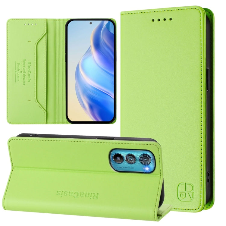 RC01 Dual-Folded Magnetic Suction RFID Leather Phone Case, For Motorola Edge 2022 / Edge 5G UW 2022, For Motorola Edge 30, For Motorola Edge 30 Pro / Edge X30, For Motorola Edge S30 / Moto G200 5G