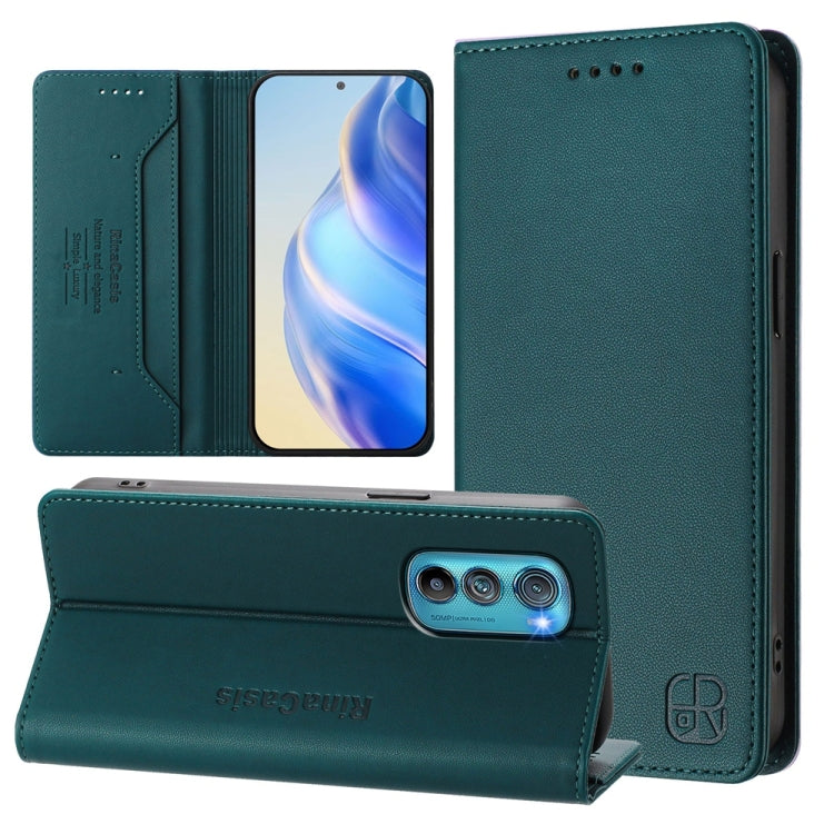 RC01 Dual-Folded Magnetic Suction RFID Leather Phone Case, For Motorola Edge 2022 / Edge 5G UW 2022, For Motorola Edge 30, For Motorola Edge 30 Pro / Edge X30, For Motorola Edge S30 / Moto G200 5G