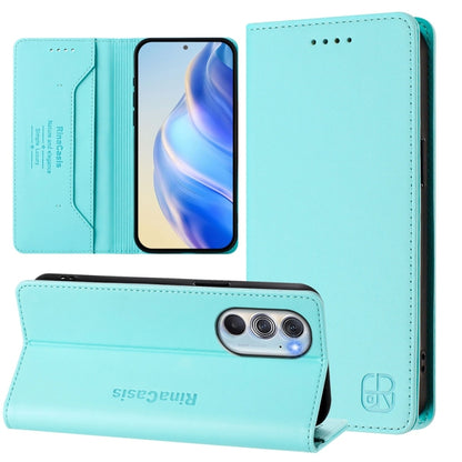 RC01 Dual-Folded Magnetic Suction RFID Leather Phone Case, For Motorola Edge 2022 / Edge 5G UW 2022, For Motorola Edge 30, For Motorola Edge 30 Pro / Edge X30, For Motorola Edge S30 / Moto G200 5G