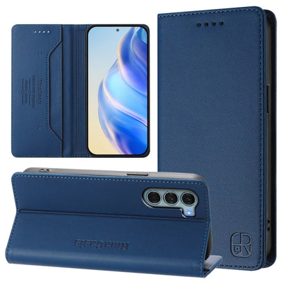 RC01 Dual-Folded Magnetic Suction RFID Leather Phone Case, For Motorola Edge 2022 / Edge 5G UW 2022, For Motorola Edge 30, For Motorola Edge 30 Pro / Edge X30, For Motorola Edge S30 / Moto G200 5G