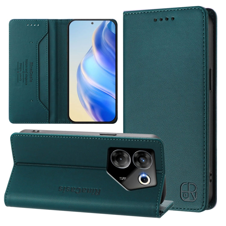 RC01 Dual-Folded Magnetic Suction RFID Leather Phone Case, For Tecno Pova 5 Pro 5G, For Tecno Pova Neo 3, For Tecno Pova 5, For Tecno Camon 20 Premier 5G, For Tecno Camon 20 Pro 5G, For Tecno Camon 20 4G / 20 Pro 4G, For Tecno Pop 7/ 7 Pro / Spark GO 2...
