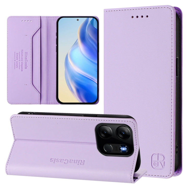 RC01 Dual-Folded Magnetic Suction RFID Leather Phone Case, For Tecno Pova 5 Pro 5G, For Tecno Pova Neo 3, For Tecno Pova 5, For Tecno Camon 20 Premier 5G, For Tecno Camon 20 Pro 5G, For Tecno Camon 20 4G / 20 Pro 4G, For Tecno Pop 7/ 7 Pro / Spark GO 2...