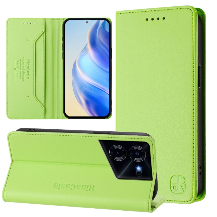 RC01 Dual-Folded Magnetic Suction RFID Leather Phone Case, For Tecno Pova 5 Pro 5G, For Tecno Pova Neo 3, For Tecno Pova 5, For Tecno Camon 20 Premier 5G, For Tecno Camon 20 Pro 5G, For Tecno Camon 20 4G / 20 Pro 4G, For Tecno Pop 7/ 7 Pro / Spark GO 2...
