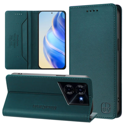 RC01 Dual-Folded Magnetic Suction RFID Leather Phone Case, For Tecno Pova 5 Pro 5G, For Tecno Pova Neo 3, For Tecno Pova 5, For Tecno Camon 20 Premier 5G, For Tecno Camon 20 Pro 5G, For Tecno Camon 20 4G / 20 Pro 4G, For Tecno Pop 7/ 7 Pro / Spark GO 2...