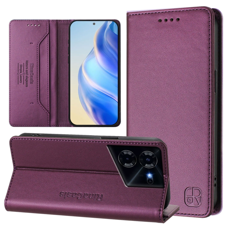 RC01 Dual-Folded Magnetic Suction RFID Leather Phone Case, For Tecno Pova 5 Pro 5G, For Tecno Pova Neo 3, For Tecno Pova 5, For Tecno Camon 20 Premier 5G, For Tecno Camon 20 Pro 5G, For Tecno Camon 20 4G / 20 Pro 4G, For Tecno Pop 7/ 7 Pro / Spark GO 2...