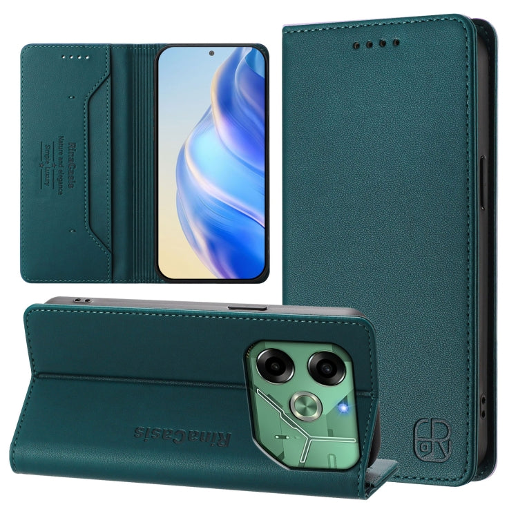 RC01 Dual-Folded Magnetic Suction RFID Leather Phone Case, For Tecno Spark 30C, For Tecno Pop 6C / itel A18, For Tecno Spark 10 Pro Magic, For Tecno Camon 30 Premier 5G, For Tecno Pova 6 Neo, For Tecno Pova 6 4G, For Tecno Pova 6 5G / 6 Pro 5G         ...