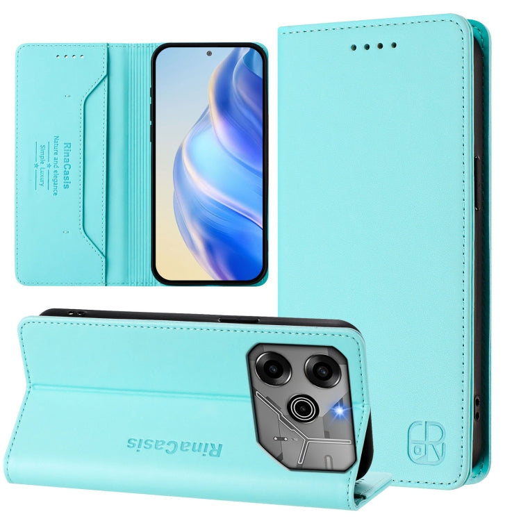 RC01 Dual-Folded Magnetic Suction RFID Leather Phone Case, For Tecno Spark 30C, For Tecno Pop 6C / itel A18, For Tecno Spark 10 Pro Magic, For Tecno Camon 30 Premier 5G, For Tecno Pova 6 Neo, For Tecno Pova 6 4G, For Tecno Pova 6 5G / 6 Pro 5G         ...