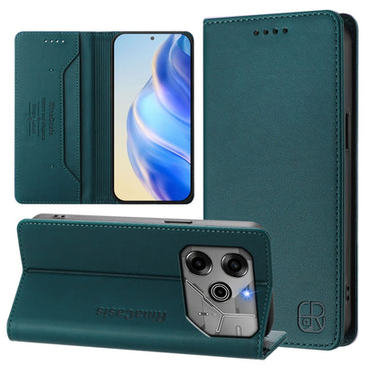 RC01 Dual-Folded Magnetic Suction RFID Leather Phone Case, For Tecno Spark 30C, For Tecno Pop 6C / itel A18, For Tecno Spark 10 Pro Magic, For Tecno Camon 30 Premier 5G, For Tecno Pova 6 Neo, For Tecno Pova 6 4G, For Tecno Pova 6 5G / 6 Pro 5G         ...