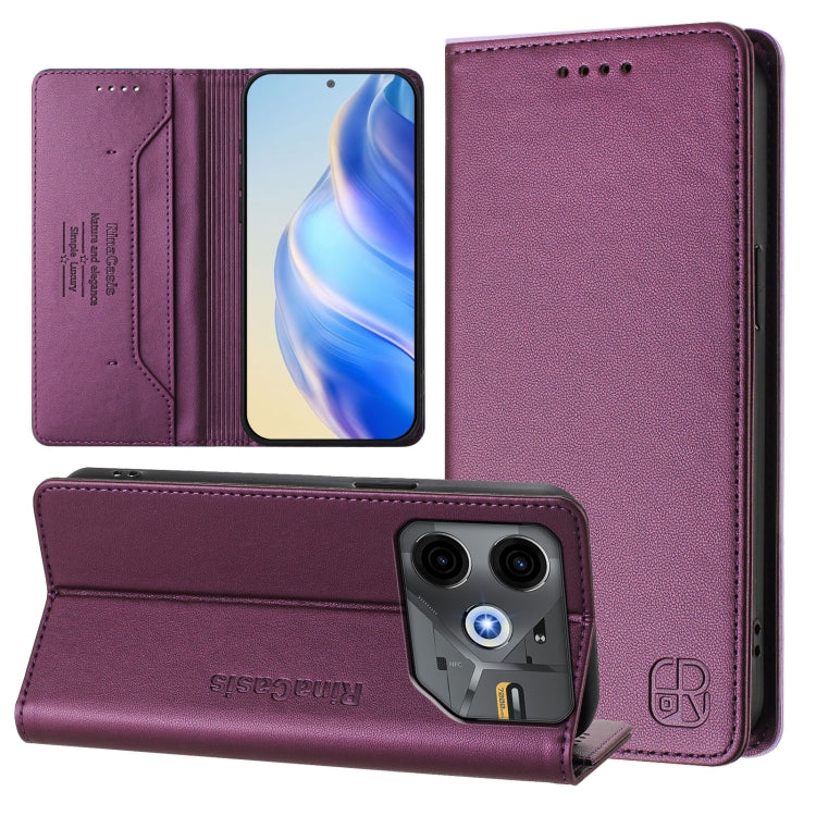 RC01 Dual-Folded Magnetic Suction RFID Leather Phone Case, For Tecno Spark 30C, For Tecno Pop 6C / itel A18, For Tecno Spark 10 Pro Magic, For Tecno Camon 30 Premier 5G, For Tecno Pova 6 Neo, For Tecno Pova 6 4G, For Tecno Pova 6 5G / 6 Pro 5G         ...