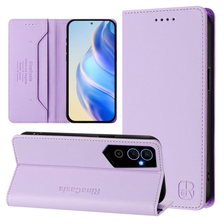 RC01 Dual-Folded Magnetic Suction RFID Leather Phone Case, For Tecno Camon 19 / 19 Pro 5G, For Tecno Pova 4 Pro 4G, For Tecno Pova 4, For Tecno Pova Neo 2, For Tecno Spark GO 2022 / 8C / 9, For Tecno Spark 9T / 9 Pro, For Tecno Pova 3, For Tecno Pop 5 ...