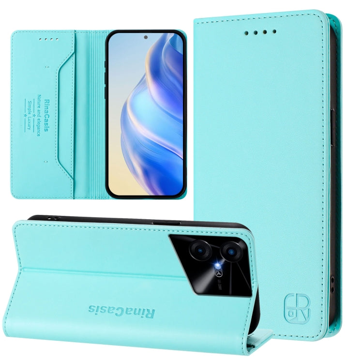 RC01 Dual-Folded Magnetic Suction RFID Leather Phone Case, For Tecno Pova 5 Pro 5G, For Tecno Pova Neo 3, For Tecno Pova 5, For Tecno Camon 20 Premier 5G, For Tecno Camon 20 Pro 5G, For Tecno Camon 20 4G / 20 Pro 4G, For Tecno Pop 7/ 7 Pro / Spark GO 2...
