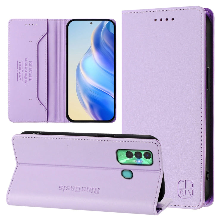 RC01 Dual-Folded Magnetic Suction RFID Leather Phone Case, For Tecno Camon 19 / 19 Pro 5G, For Tecno Pova 4 Pro 4G, For Tecno Pova 4, For Tecno Pova Neo 2, For Tecno Spark GO 2022 / 8C / 9, For Tecno Spark 9T / 9 Pro, For Tecno Pova 3, For Tecno Pop 5 ...