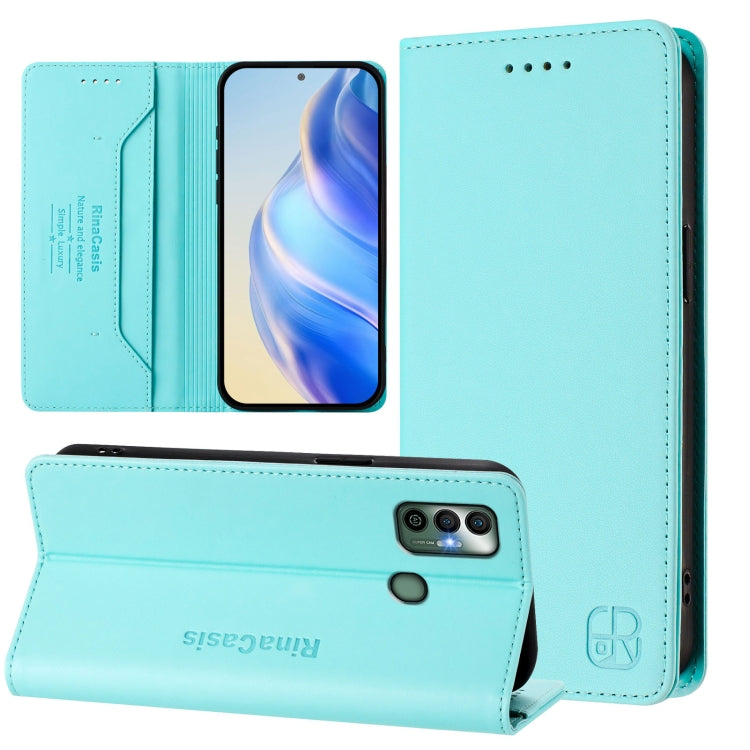 RC01 Dual-Folded Magnetic Suction RFID Leather Phone Case, For Tecno Camon 19 / 19 Pro 5G, For Tecno Pova 4 Pro 4G, For Tecno Pova 4, For Tecno Pova Neo 2, For Tecno Spark GO 2022 / 8C / 9, For Tecno Spark 9T / 9 Pro, For Tecno Pova 3, For Tecno Pop 5 ...