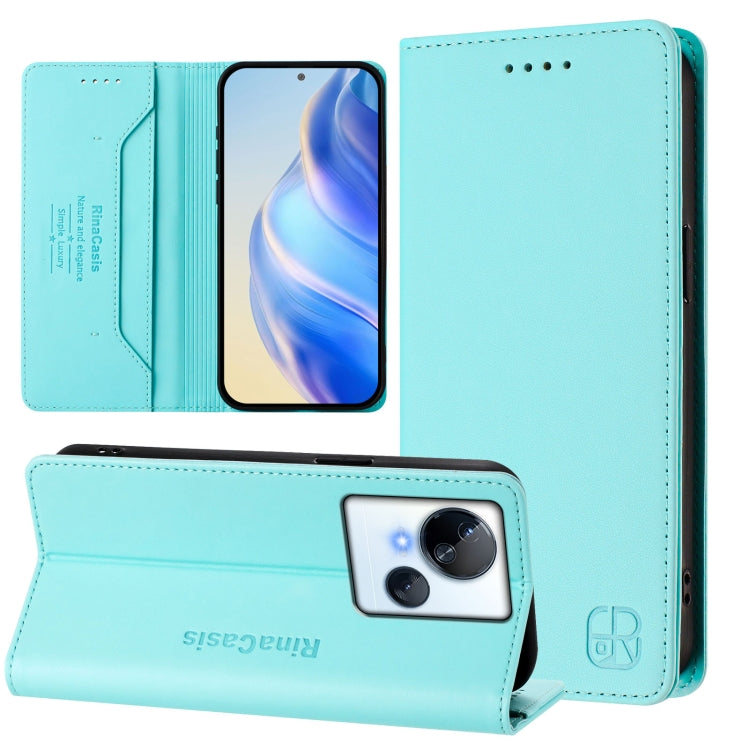 RC01 Dual-Folded Magnetic Suction RFID Leather Phone Case, For Tecno Pova 5 Pro 5G, For Tecno Pova Neo 3, For Tecno Pova 5, For Tecno Camon 20 Premier 5G, For Tecno Camon 20 Pro 5G, For Tecno Camon 20 4G / 20 Pro 4G, For Tecno Pop 7/ 7 Pro / Spark GO 2...