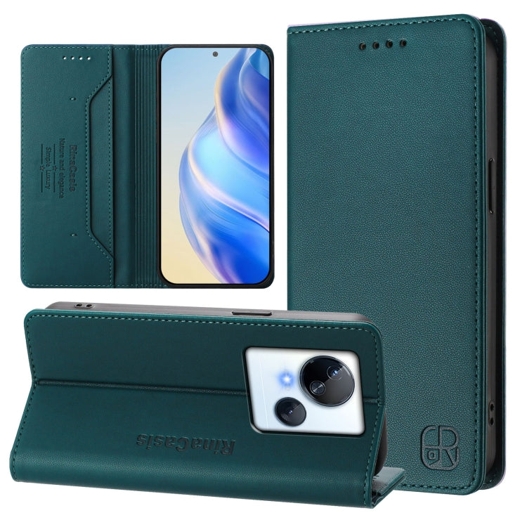 RC01 Dual-Folded Magnetic Suction RFID Leather Phone Case, For Tecno Pova 5 Pro 5G, For Tecno Pova Neo 3, For Tecno Pova 5, For Tecno Camon 20 Premier 5G, For Tecno Camon 20 Pro 5G, For Tecno Camon 20 4G / 20 Pro 4G, For Tecno Pop 7/ 7 Pro / Spark GO 2...