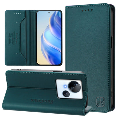 RC01 Dual-Folded Magnetic Suction RFID Leather Phone Case, For Tecno Pova 5 Pro 5G, For Tecno Pova Neo 3, For Tecno Pova 5, For Tecno Camon 20 Premier 5G, For Tecno Camon 20 Pro 5G, For Tecno Camon 20 4G / 20 Pro 4G, For Tecno Pop 7/ 7 Pro / Spark GO 2...