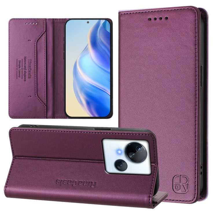 RC01 Dual-Folded Magnetic Suction RFID Leather Phone Case, For Tecno Pova 5 Pro 5G, For Tecno Pova Neo 3, For Tecno Pova 5, For Tecno Camon 20 Premier 5G, For Tecno Camon 20 Pro 5G, For Tecno Camon 20 4G / 20 Pro 4G, For Tecno Pop 7/ 7 Pro / Spark GO 2...