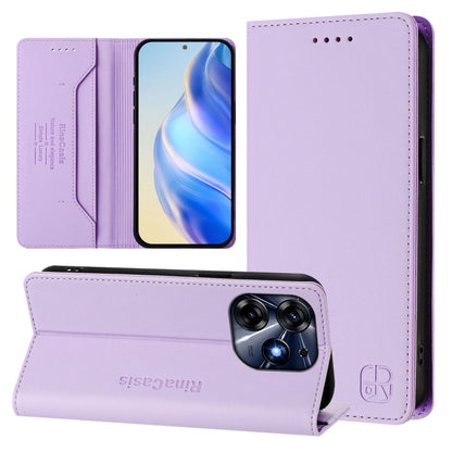 RC01 Dual-Folded Magnetic Suction RFID Leather Phone Case, For Tecno Pova 5 Pro 5G, For Tecno Pova Neo 3, For Tecno Pova 5, For Tecno Camon 20 Premier 5G, For Tecno Camon 20 Pro 5G, For Tecno Camon 20 4G / 20 Pro 4G, For Tecno Pop 7/ 7 Pro / Spark GO 2...