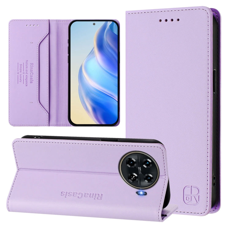 RC01 Dual-Folded Magnetic Suction RFID Leather Phone Case, For Tecno Spark 30C, For Tecno Pop 6C / itel A18, For Tecno Spark 10 Pro Magic, For Tecno Camon 30 Premier 5G, For Tecno Pova 6 Neo, For Tecno Pova 6 4G, For Tecno Pova 6 5G / 6 Pro 5G         ...