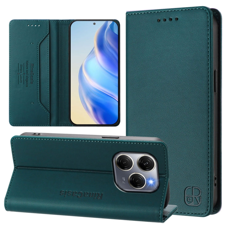 RC01 Dual-Folded Magnetic Suction RFID Leather Phone Case, For Tecno Pova 5 Pro 5G, For Tecno Pova Neo 3, For Tecno Pova 5, For Tecno Camon 20 Premier 5G, For Tecno Camon 20 Pro 5G, For Tecno Camon 20 4G / 20 Pro 4G, For Tecno Pop 7/ 7 Pro / Spark GO 2...