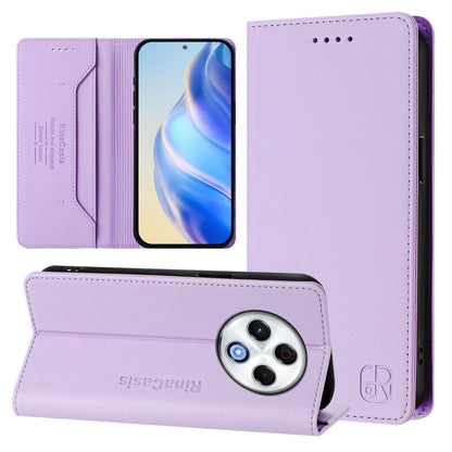 Light purple leather wallet phone case with foldover cover and card slots