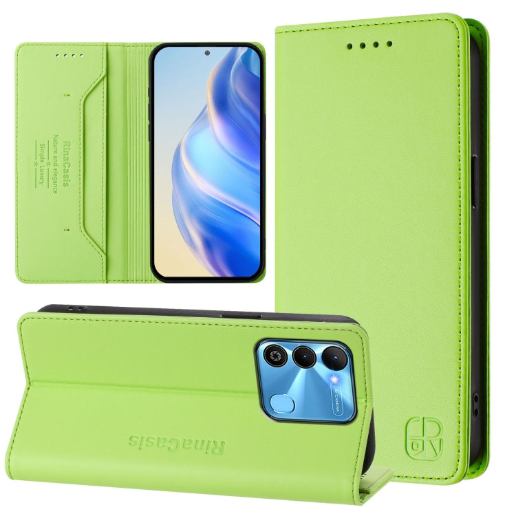 RC01 Dual-Folded Magnetic Suction RFID Leather Phone Case, For Tecno Camon 19 / 19 Pro 5G, For Tecno Pova 4 Pro 4G, For Tecno Pova 4, For Tecno Pova Neo 2, For Tecno Spark GO 2022 / 8C / 9, For Tecno Spark 9T / 9 Pro, For Tecno Pova 3, For Tecno Pop 5 ...