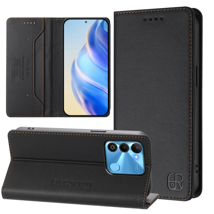 RC01 Dual-Folded Magnetic Suction RFID Leather Phone Case, For Tecno Camon 19 / 19 Pro 5G, For Tecno Pova 4 Pro 4G, For Tecno Pova 4, For Tecno Pova Neo 2, For Tecno Spark GO 2022 / 8C / 9, For Tecno Spark 9T / 9 Pro, For Tecno Pova 3, For Tecno Pop 5 ...