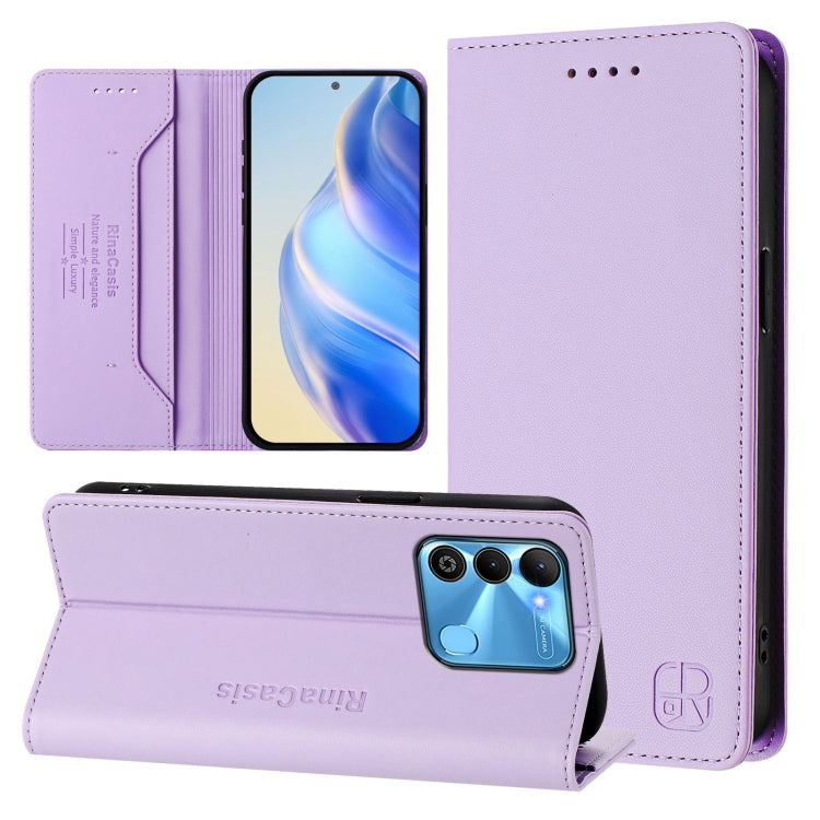 RC01 Dual-Folded Magnetic Suction RFID Leather Phone Case, For Tecno Camon 19 / 19 Pro 5G, For Tecno Pova 4 Pro 4G, For Tecno Pova 4, For Tecno Pova Neo 2, For Tecno Spark GO 2022 / 8C / 9, For Tecno Spark 9T / 9 Pro, For Tecno Pova 3, For Tecno Pop 5 ...
