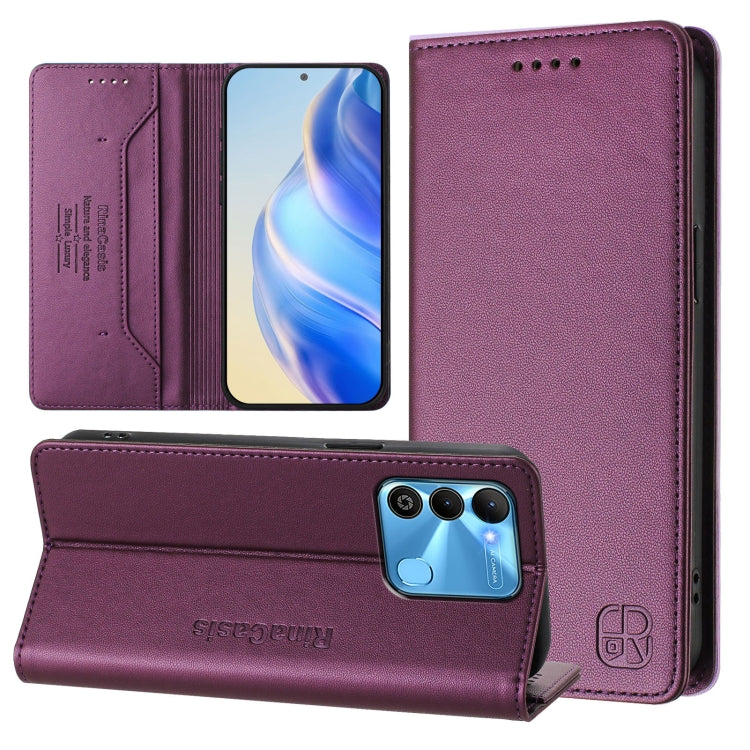 RC01 Dual-Folded Magnetic Suction RFID Leather Phone Case, For Tecno Camon 19 / 19 Pro 5G, For Tecno Pova 4 Pro 4G, For Tecno Pova 4, For Tecno Pova Neo 2, For Tecno Spark GO 2022 / 8C / 9, For Tecno Spark 9T / 9 Pro, For Tecno Pova 3, For Tecno Pop 5 ...