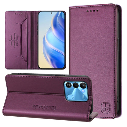 RC01 Dual-Folded Magnetic Suction RFID Leather Phone Case, For Tecno Camon 19 / 19 Pro 5G, For Tecno Pova 4 Pro 4G, For Tecno Pova 4, For Tecno Pova Neo 2, For Tecno Spark GO 2022 / 8C / 9, For Tecno Spark 9T / 9 Pro, For Tecno Pova 3, For Tecno Pop 5 ...