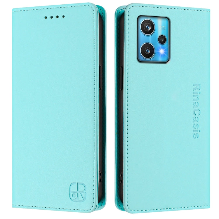 RC01 Dual-Folded Magnetic Suction RFID Leather Phone Case, For Realme 9 Pro+ 5G / 9 4G Global, For Realme GT Neo 3, For Realme 8 5G / 9 5G Indian / V13 5G, For Realme 9 Pro 5G Global / 9 5G EU Version, For Realme C20 / C11 2021 / C21, For Realme C21Y  ...