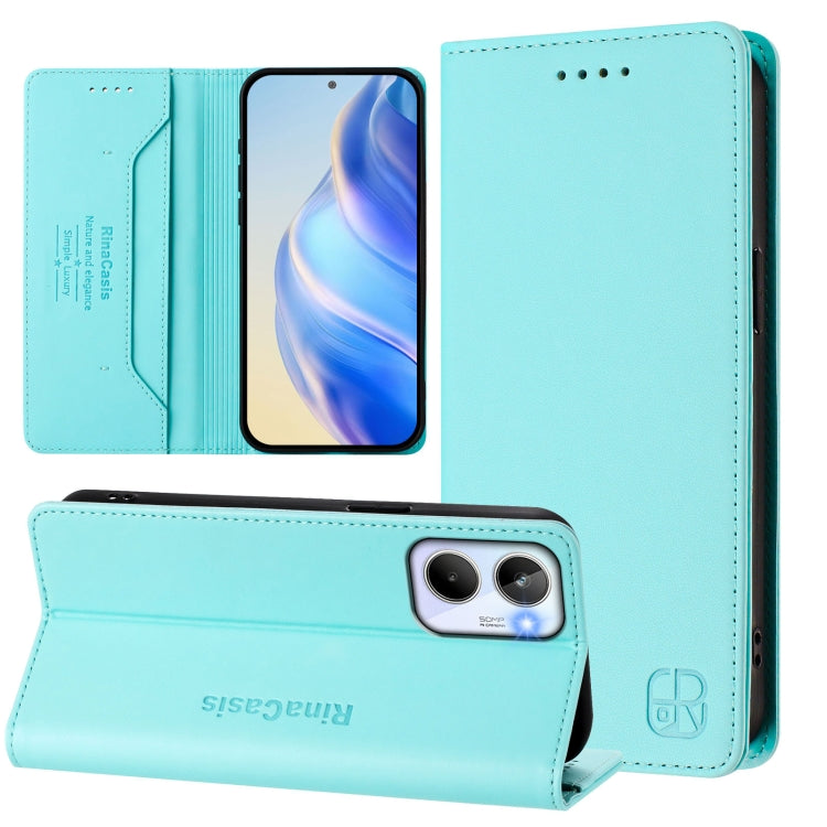 RC01 Dual-Folded Magnetic Suction RFID Leather Phone Case, For Realme C65 4G Global, For Realme C55 4G Global / Narzo N55, For Realme C33 2022 / 2023 Global, For Realme 10T 5G / 10s 5G / 9i 5G Indian, For Realme GT3 5G / GT Neo 5 240W                  ...