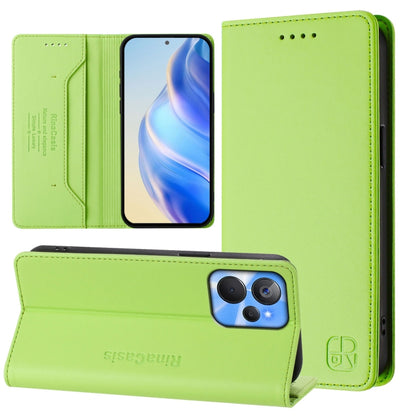 RC01 Dual-Folded Magnetic Suction RFID Leather Phone Case, For Realme C65 4G Global, For Realme C55 4G Global / Narzo N55, For Realme C33 2022 / 2023 Global, For Realme 10T 5G / 10s 5G / 9i 5G Indian, For Realme GT3 5G / GT Neo 5 240W                  ...