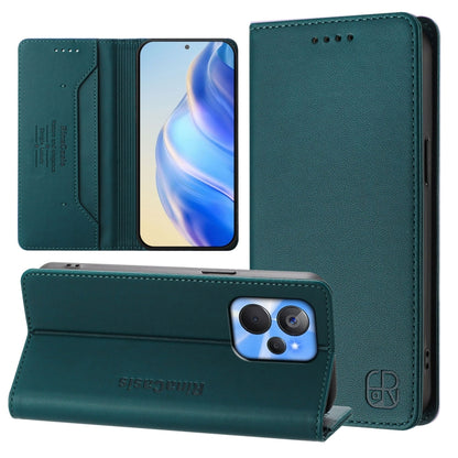 RC01 Dual-Folded Magnetic Suction RFID Leather Phone Case, For Realme C65 4G Global, For Realme C55 4G Global / Narzo N55, For Realme C33 2022 / 2023 Global, For Realme 10T 5G / 10s 5G / 9i 5G Indian, For Realme GT3 5G / GT Neo 5 240W                  ...