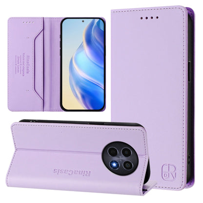 RC01 Dual-Folded Magnetic Suction RFID Leather Phone Case, For Realme GT 6 5G / GT 6T 5G Global, For Realme C63 / C61 4G Global, For Realme P1 Pro, For Realme 12+ 5G / Narzo 70 Pro 5G India, For Realme 12 5G Global, For Realme Note 50 4G / C51 4G / C53...