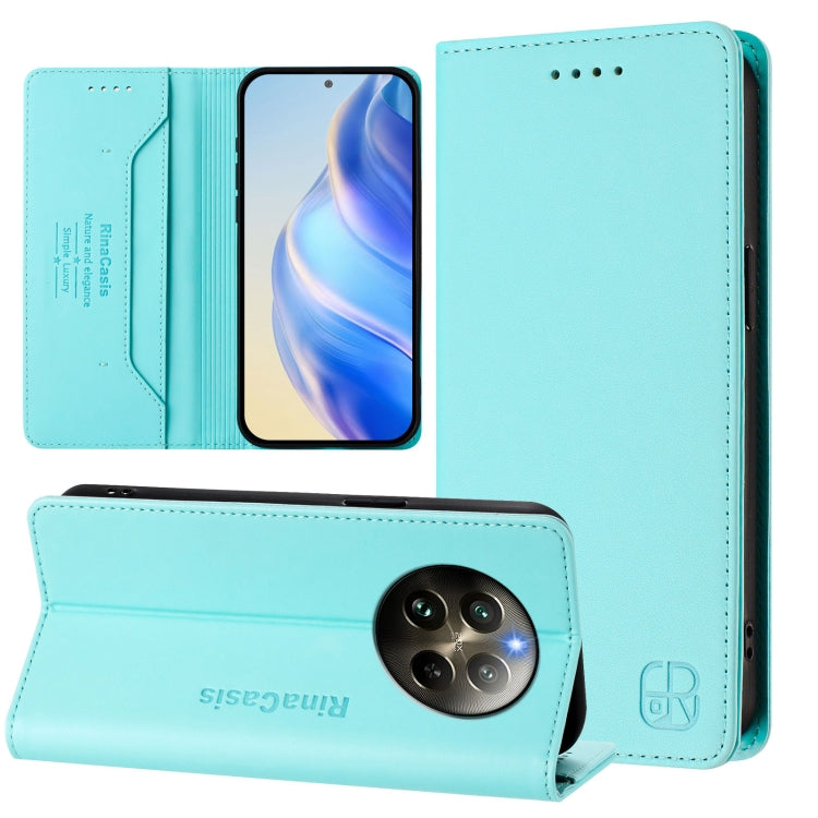 RC01 Dual-Folded Magnetic Suction RFID Leather Phone Case, For Realme GT 6 5G / GT 6T 5G Global, For Realme C63 / C61 4G Global, For Realme P1 Pro, For Realme 12+ 5G / Narzo 70 Pro 5G India, For Realme 12 5G Global, For Realme Note 50 4G / C51 4G / C53...