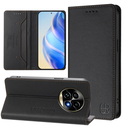 RC01 Dual-Folded Magnetic Suction RFID Leather Phone Case, For Realme 15T 5G Global, For Realme C71 4G India, For Realme 15 5G / 15 Pro 5G, For Realme C71 4G Global, For Realme 14 Pro+ 5G, For Realme 14 Pro 5G, For Realme GT 7 Pro 5G                   ...