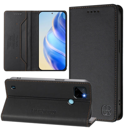 RC01 Dual-Folded Magnetic Suction RFID Leather Phone Case, For Realme 9 Pro+ 5G / 9 4G Global, For Realme GT Neo 3, For Realme 8 5G / 9 5G Indian / V13 5G, For Realme 9 Pro 5G Global / 9 5G EU Version, For Realme C20 / C11 2021 / C21, For Realme C21Y  ...