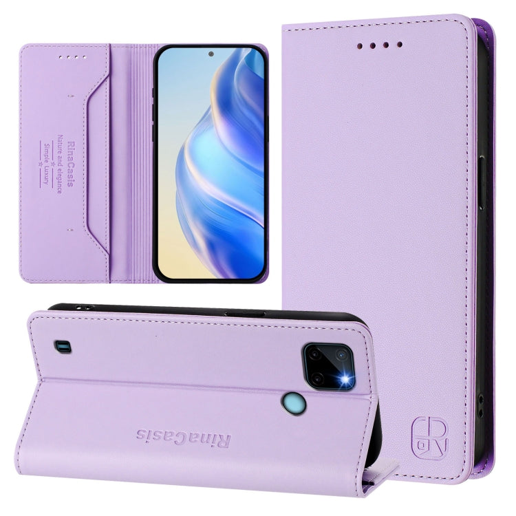 RC01 Dual-Folded Magnetic Suction RFID Leather Phone Case, For Realme 9 Pro+ 5G / 9 4G Global, For Realme GT Neo 3, For Realme 8 5G / 9 5G Indian / V13 5G, For Realme 9 Pro 5G Global / 9 5G EU Version, For Realme C20 / C11 2021 / C21, For Realme C21Y  ...