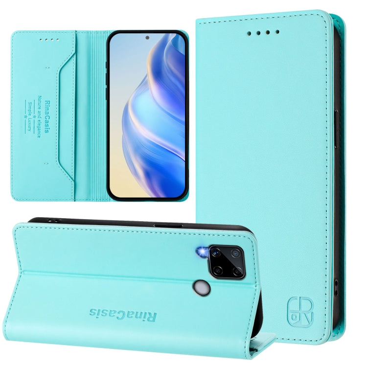 RC01 Dual-Folded Magnetic Suction RFID Leather Phone Case, For Realme 9 Pro+ 5G / 9 4G Global, For Realme GT Neo 3, For Realme 8 5G / 9 5G Indian / V13 5G, For Realme 9 Pro 5G Global / 9 5G EU Version, For Realme C20 / C11 2021 / C21, For Realme C21Y  ...