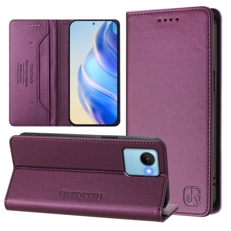 RC01 Dual-Folded Magnetic Suction RFID Leather Phone Case, For Realme C65 4G Global, For Realme C55 4G Global / Narzo N55, For Realme C33 2022 / 2023 Global, For Realme 10T 5G / 10s 5G / 9i 5G Indian, For Realme GT3 5G / GT Neo 5 240W                  ...