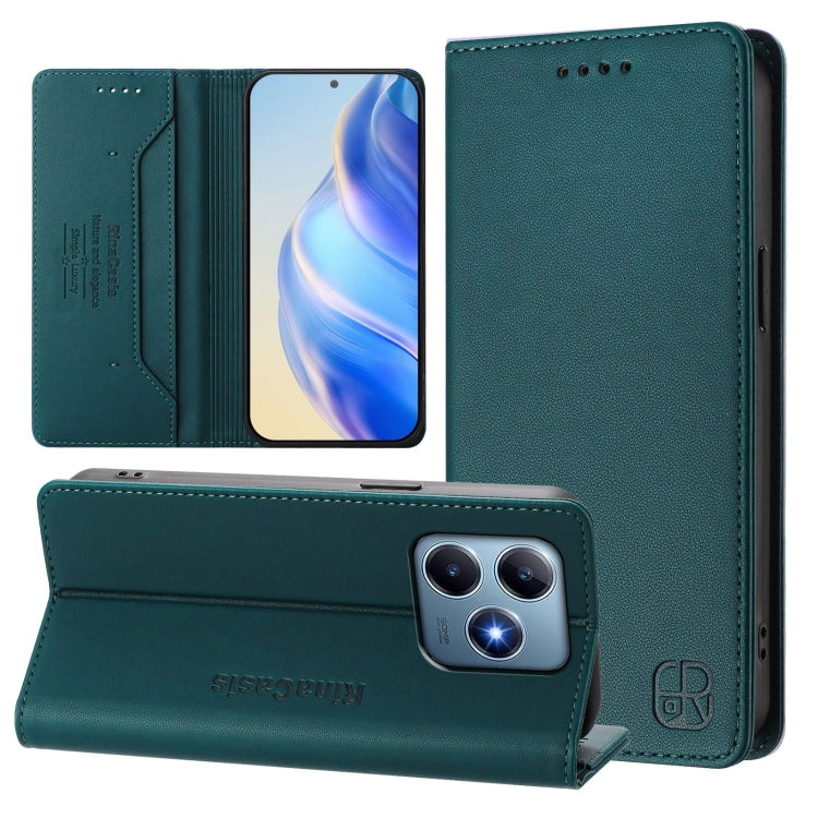 RC01 Dual-Folded Magnetic Suction RFID Leather Phone Case, For Realme GT 6 5G / GT 6T 5G Global, For Realme C63 / C61 4G Global, For Realme P1 Pro, For Realme 12+ 5G / Narzo 70 Pro 5G India, For Realme 12 5G Global, For Realme Note 50 4G / C51 4G / C53...