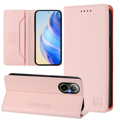 RC01 Dual-Folded Magnetic Suction RFID Leather Phone Case, For Realme GT 6 5G / GT 6T 5G Global, For Realme C63 / C61 4G Global, For Realme P1 Pro, For Realme 12+ 5G / Narzo 70 Pro 5G India, For Realme 12 5G Global, For Realme Note 50 4G / C51 4G / C53...