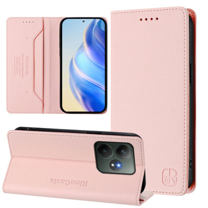 RC01 Dual-Folded Magnetic Suction RFID Leather Phone Case, For Realme GT 6 5G / GT 6T 5G Global, For Realme C63 / C61 4G Global, For Realme P1 Pro, For Realme 12+ 5G / Narzo 70 Pro 5G India, For Realme 12 5G Global, For Realme Note 50 4G / C51 4G / C53...