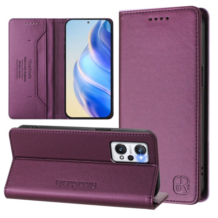 RC01 Dual-Folded Magnetic Suction RFID Leather Phone Case, For Realme C65 4G Global, For Realme C55 4G Global / Narzo N55, For Realme C33 2022 / 2023 Global, For Realme 10T 5G / 10s 5G / 9i 5G Indian, For Realme GT3 5G / GT Neo 5 240W                  ...