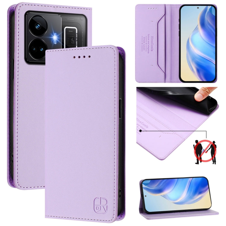 RC01 Dual-Folded Magnetic Suction RFID Leather Phone Case, For Realme C65 4G Global, For Realme C55 4G Global / Narzo N55, For Realme C33 2022 / 2023 Global, For Realme 10T 5G / 10s 5G / 9i 5G Indian, For Realme GT3 5G / GT Neo 5 240W                  ...
