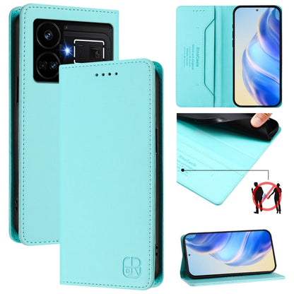RC01 Dual-Folded Magnetic Suction RFID Leather Phone Case, For Realme GT 6 5G / GT 6T 5G Global, For Realme C63 / C61 4G Global, For Realme P1 Pro, For Realme 12+ 5G / Narzo 70 Pro 5G India, For Realme 12 5G Global, For Realme Note 50 4G / C51 4G / C53...